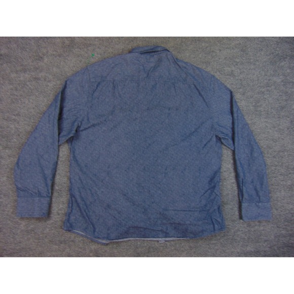 Vince Camuto Shirt Mens XL Blue Textured Button Down Long Sleeve Casual - Picture 3 of 7